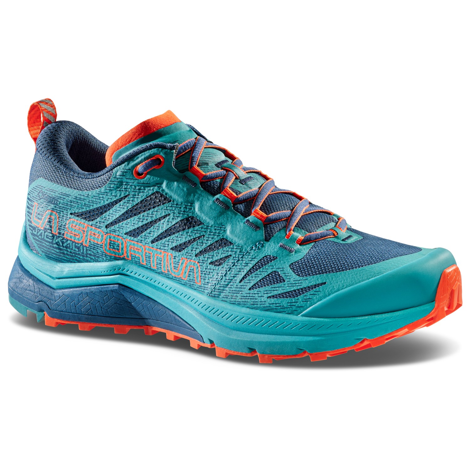 

Кроссовки для бега по пересеченной местности La Sportiva Women's Jackal II GTX, цвет Storm Blue/Lagoon