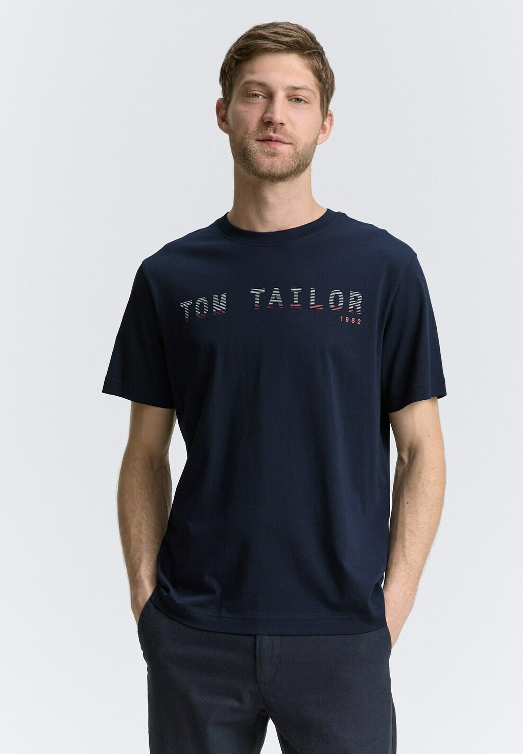 

Футболка с принтом MIT LOGO TOM TAILOR, темно-синий