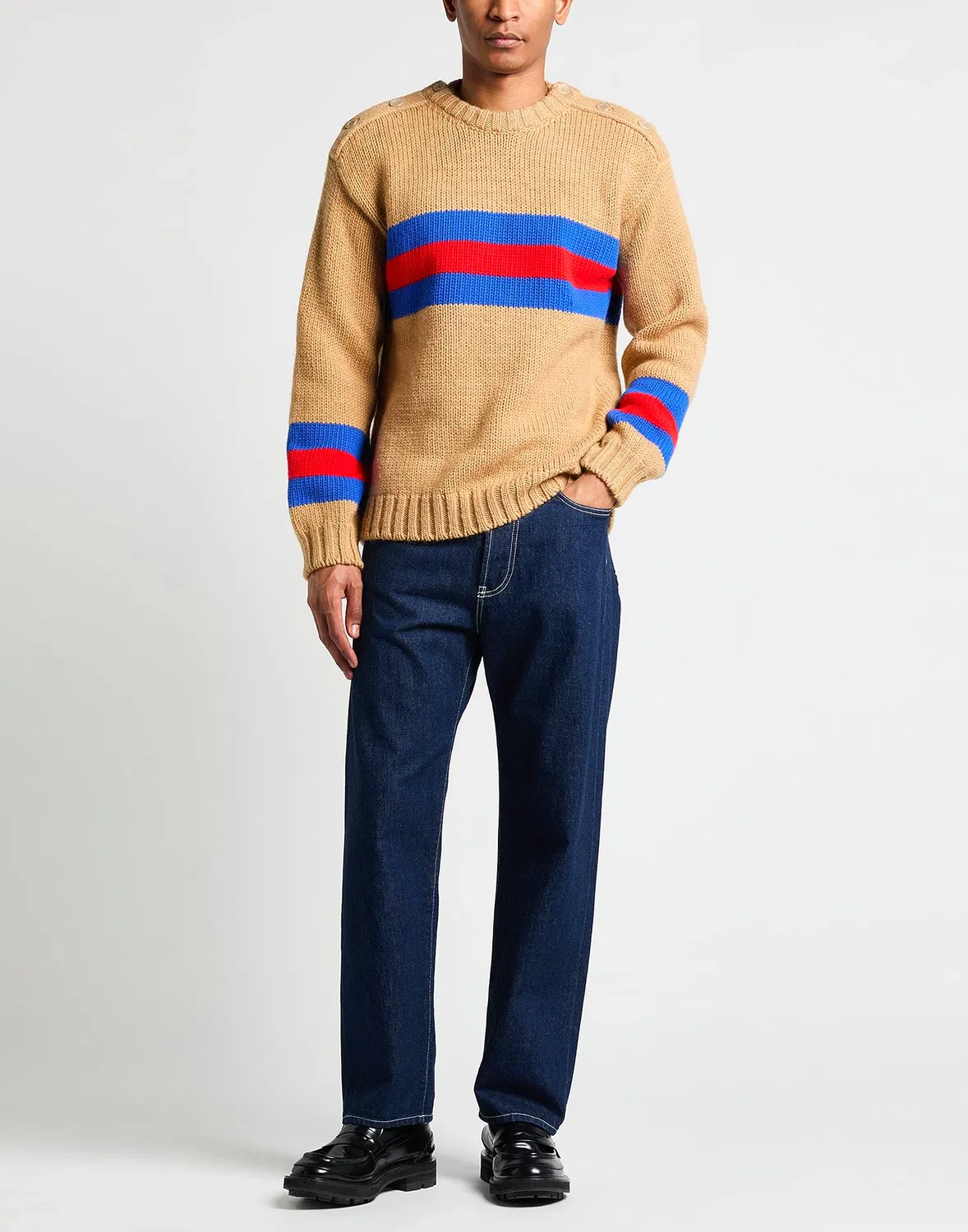 Свитер с интарсией Gucci Camel — фото 2