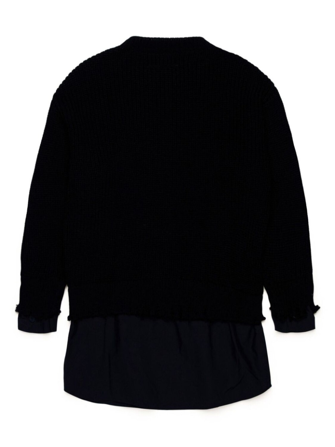 MM6 Maison Margiela Kids платье из смесовой шерсти с вышитым логотипом, черный — фото 2