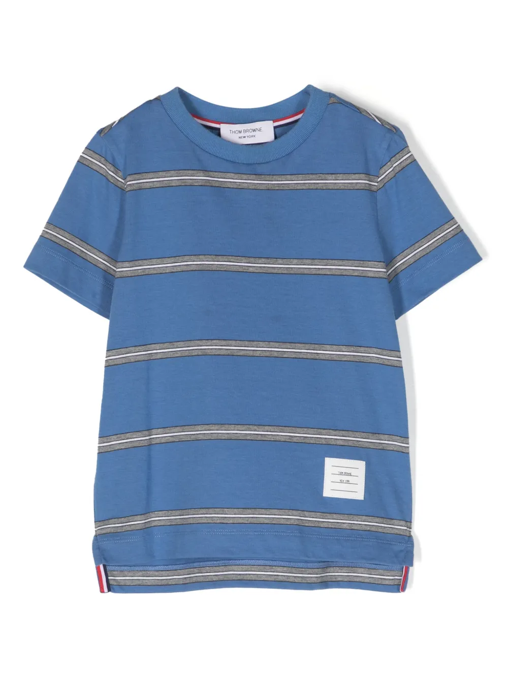 

Футболка в полоску Thom Browne Kids, синий