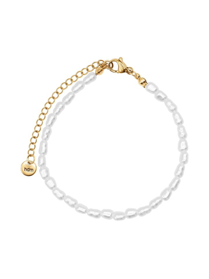 

Steel_Art Женский браслет Maila с жемчугом золотистого цвета