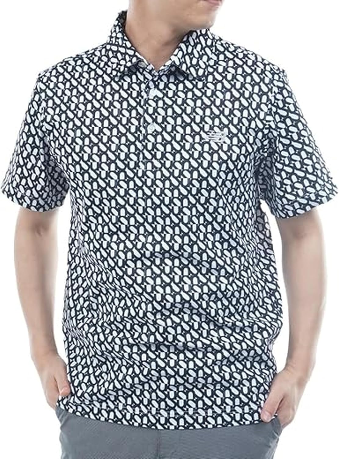 

Мужская поло-рубашка New Balance Golf 012-5268001 с коротким рукавом (впитывает пот, быстро сохнет, эластичная), белый