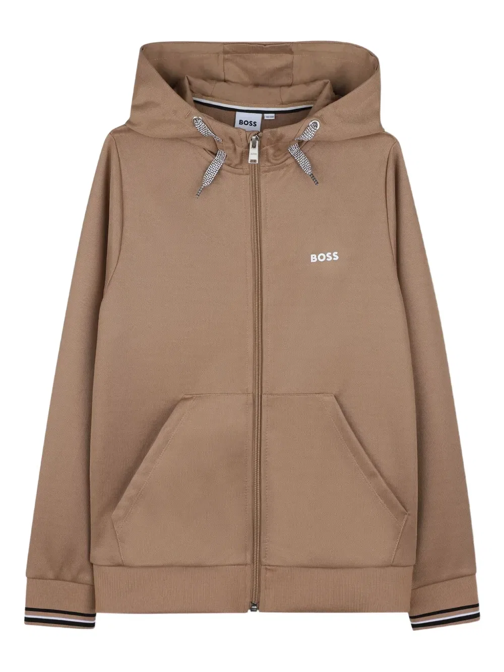 Худи с логотипом Boss Kidswear, коричневый