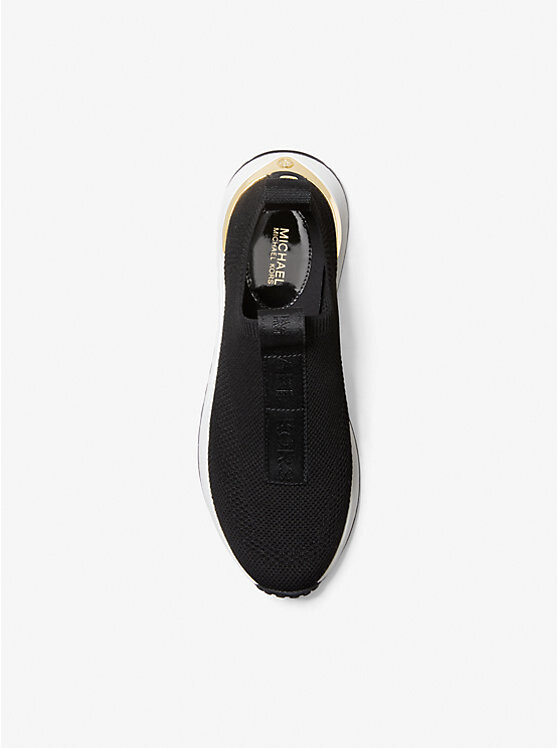 Кроссовки-слайдеры Bodie Logo Tape Mesh Slip-On Michael Kors, черный — фото 4