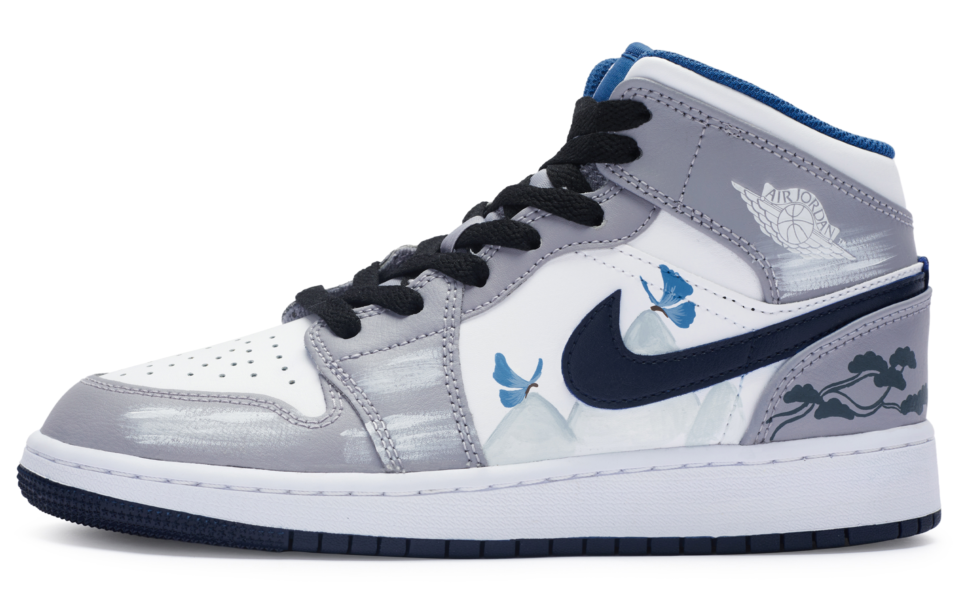 

Кроссовки Air Jordan 1 Vintage Basketball Shoes Men High-Top Blue