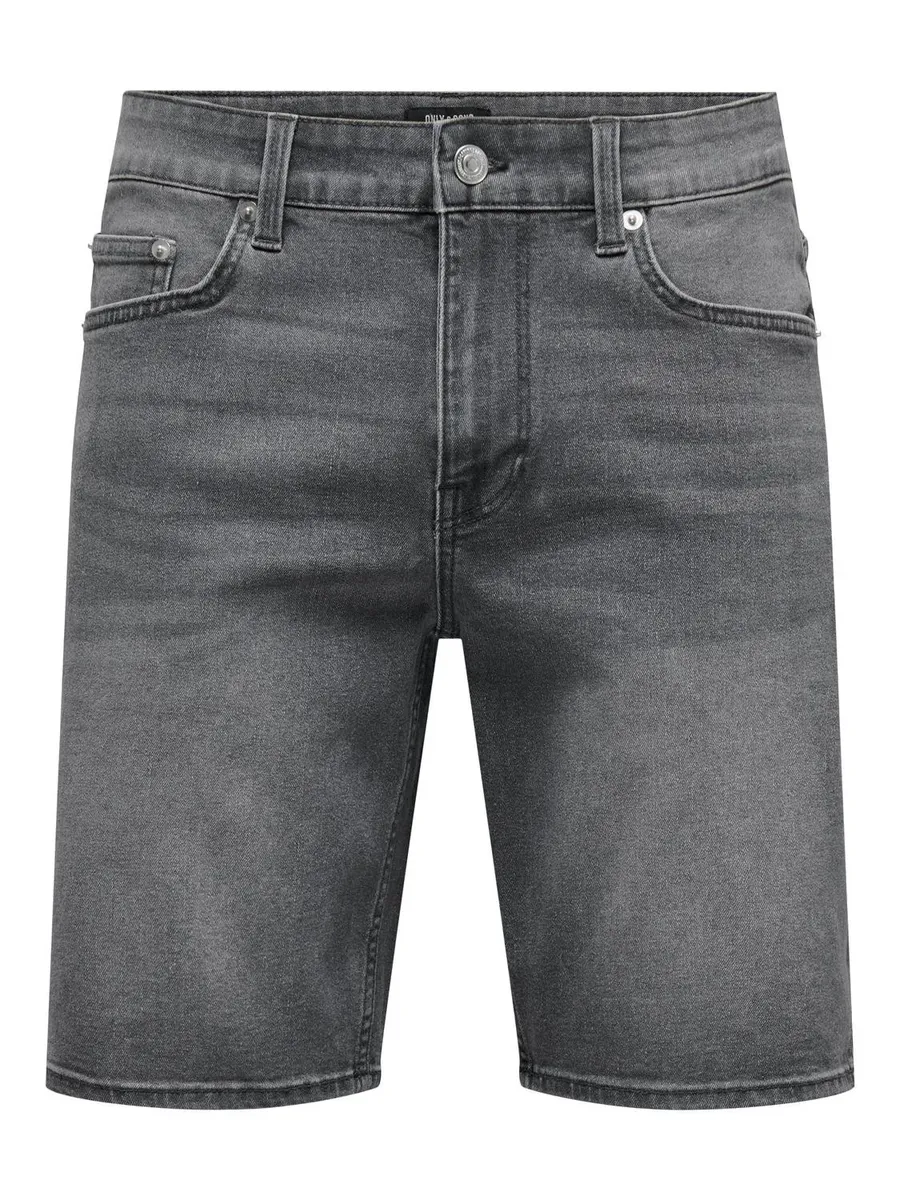 

Шорты ONLY & SONS "ONSPLY DBD 9277 PIM DNM SHORTS", серый