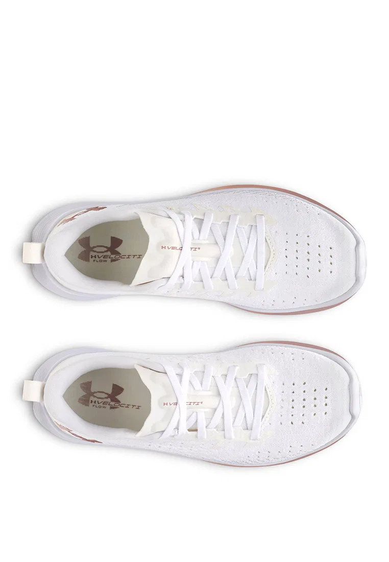 Кроссовки, для бега, Velociti 4 Under Armour, белый/розовый — фото 4