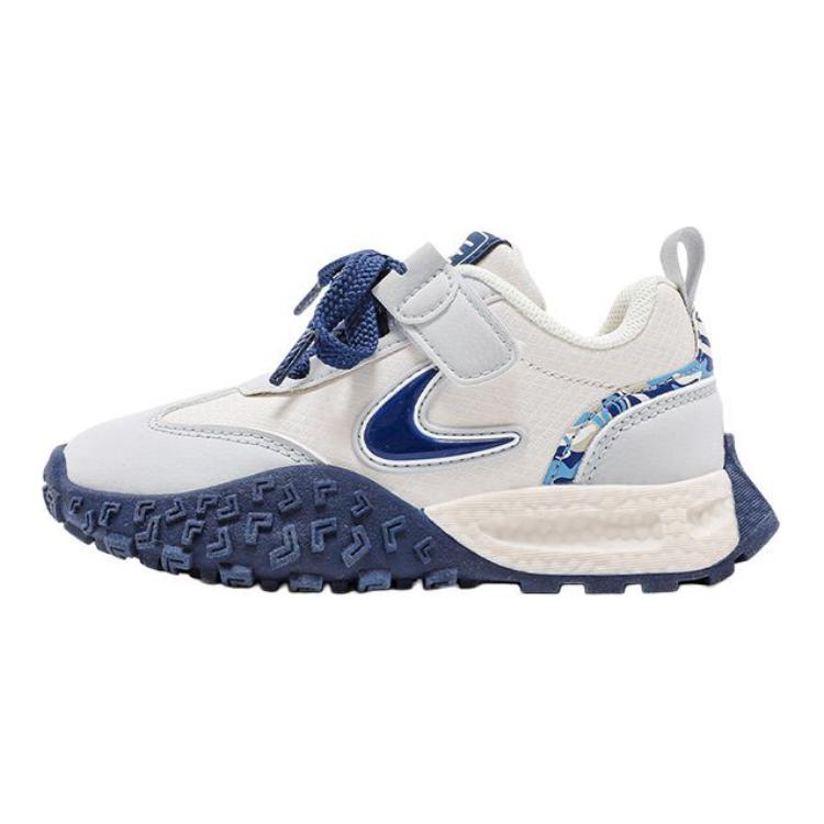 

Износостойкие низкие детские кроссовки для повседневной жизни FAIRWHALE, бежевый/темно-синий