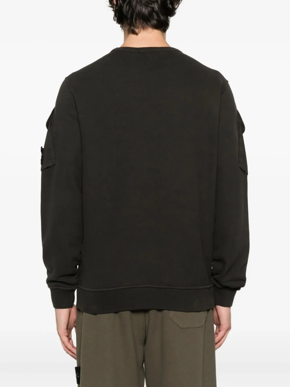 Толстовка с круглым вырезом и карманом Stone Island, серый — фото 4