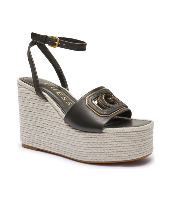 Кожаные сапоги на платформе Джессон Guess, черный