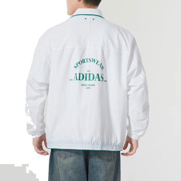 Куртка многословие тканая куртка азия размеры Adidas, белый — фото 2