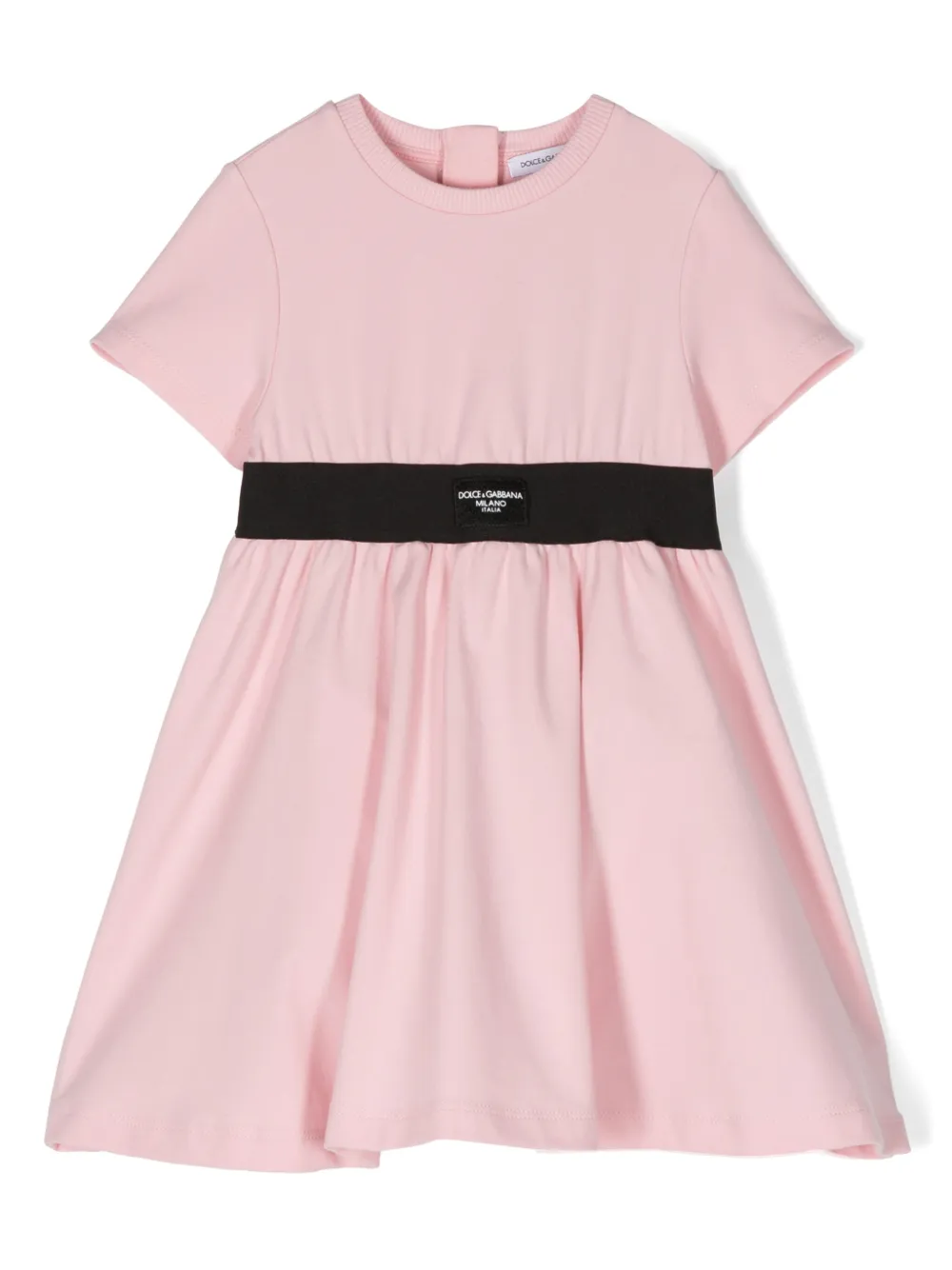 

Комплект из платья и блумеров с логотипом Dolce & Gabbana Kids, розовый