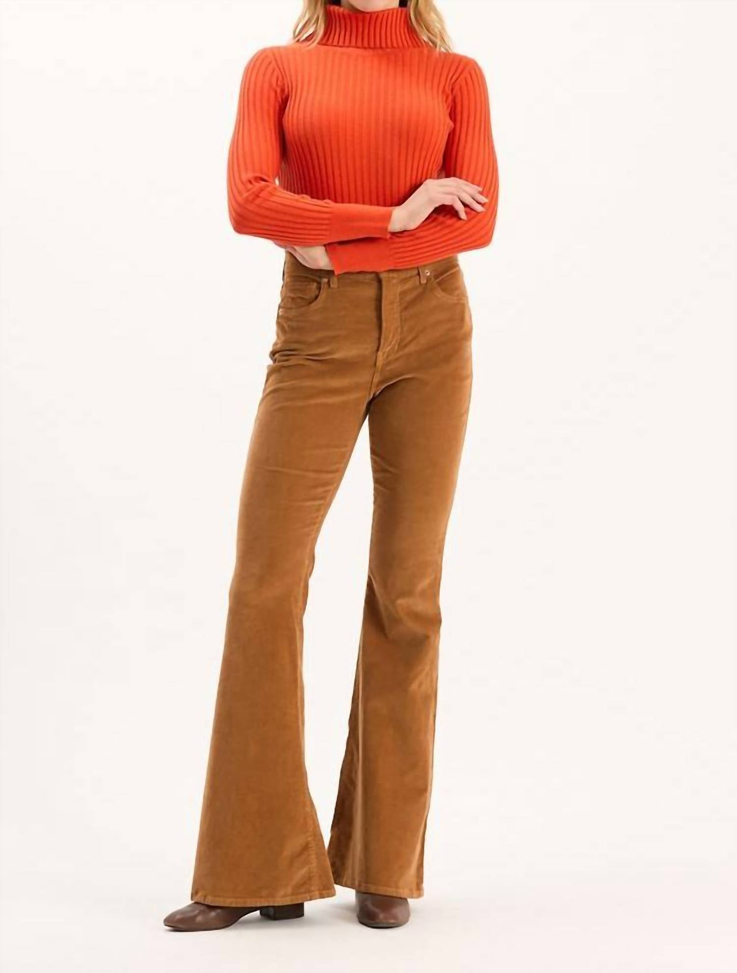 

Tyler Boe Вельветовые брюки-клеш Scottie коричневого цвета