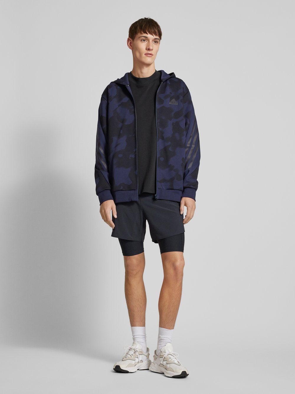 

Толстовка с логотипом ADIDAS SPORTSWEAR, темно-синий