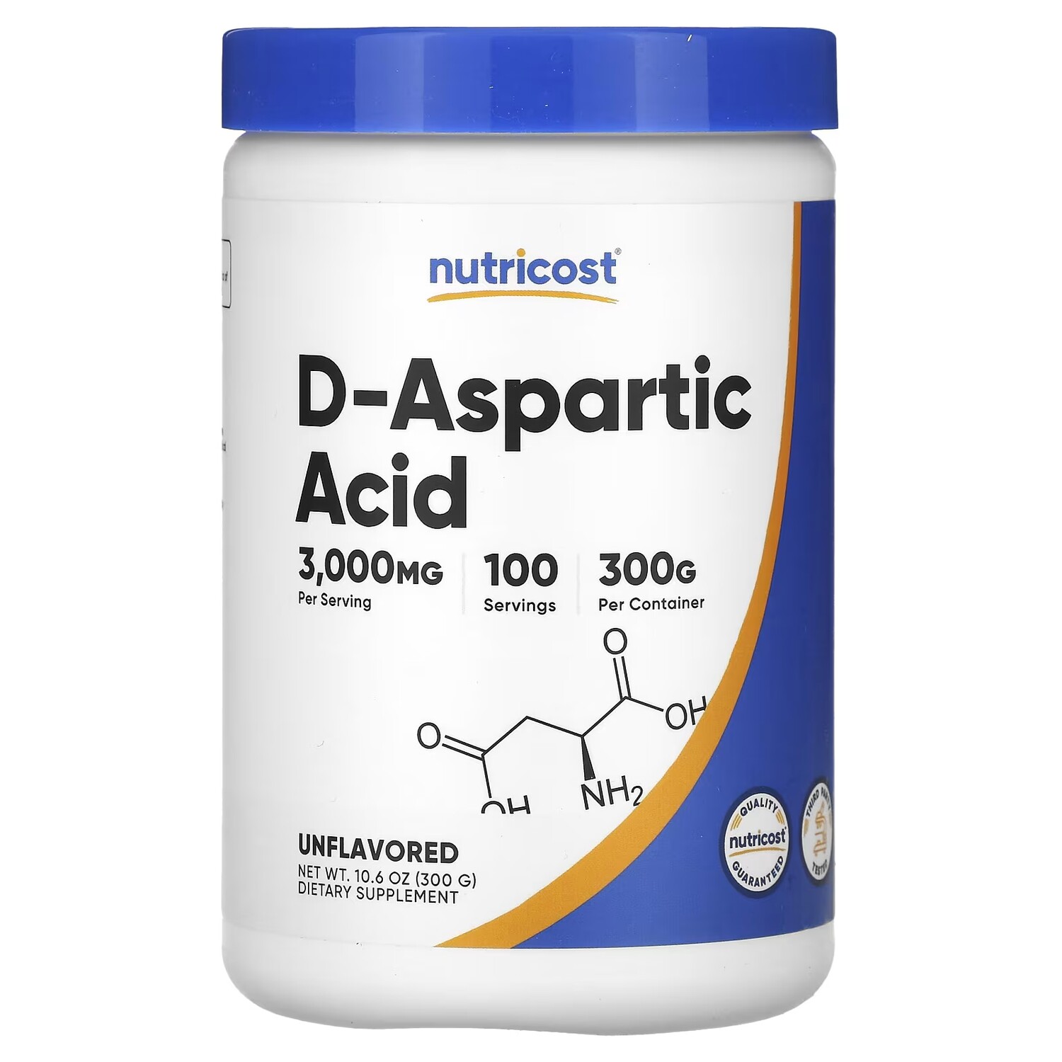 

D-аспарагиновая кислота Nutricost, 300 г