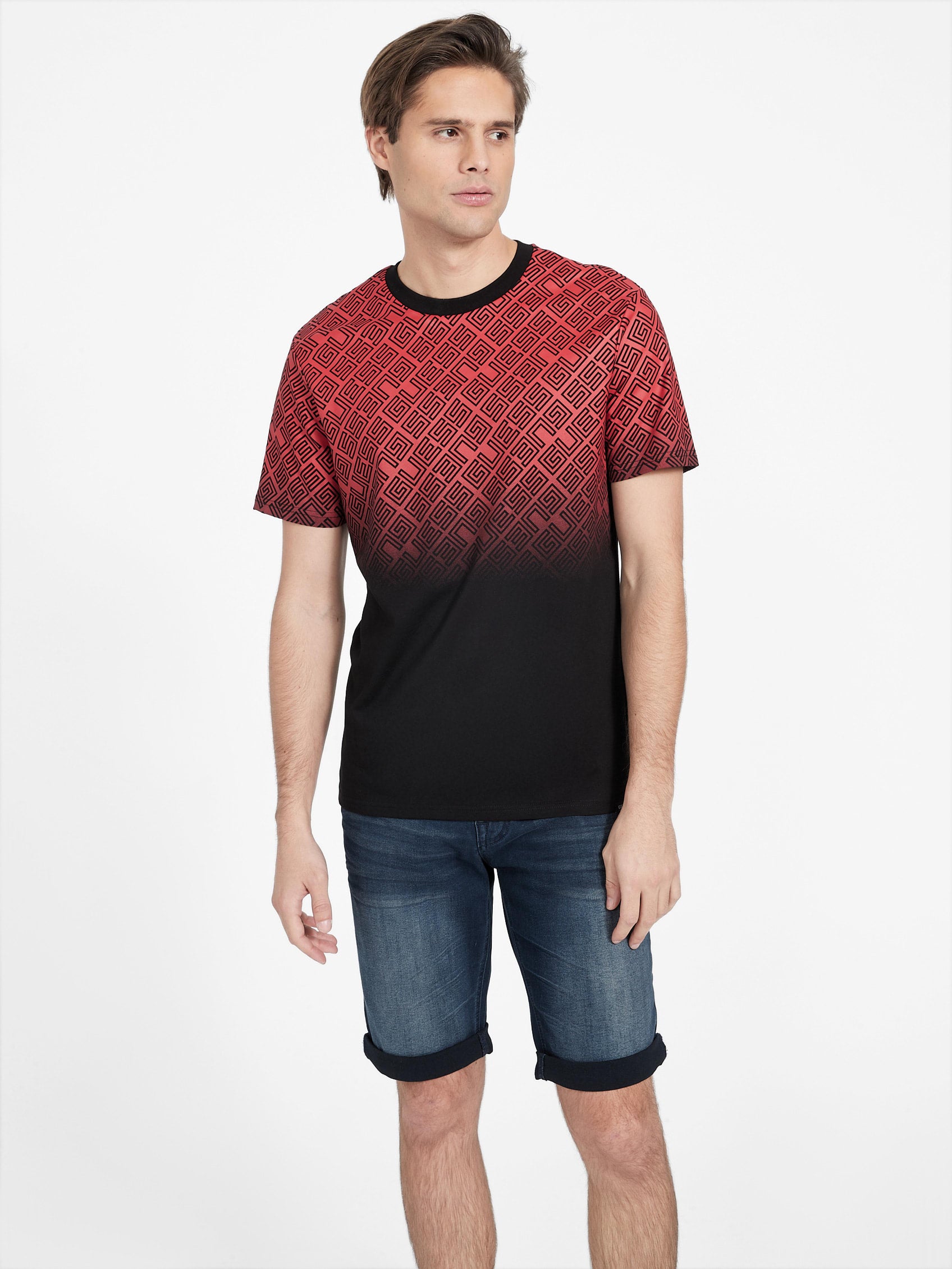 

Футболка с круглым вырезом и логотипом Gael Guess Factory, цвет varsity red