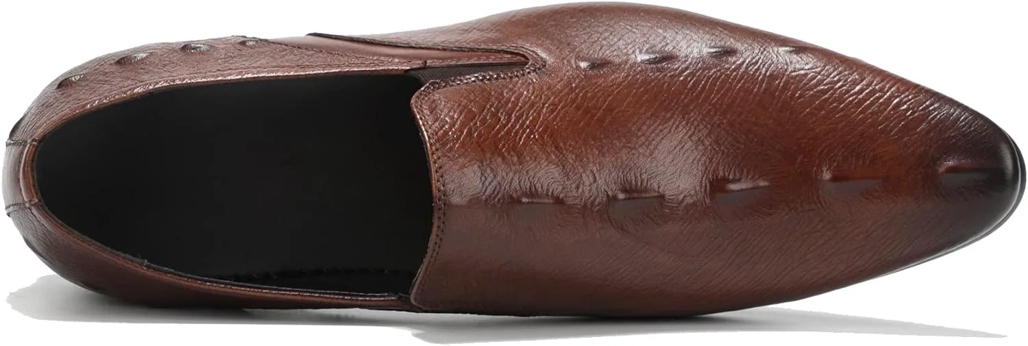 

Мужские лоферы Santimon на шнуровке, с отделкой под аллигатора, формальные кожаные лоферы, удобные, стильные деловые туфли для прогулок, коричневый