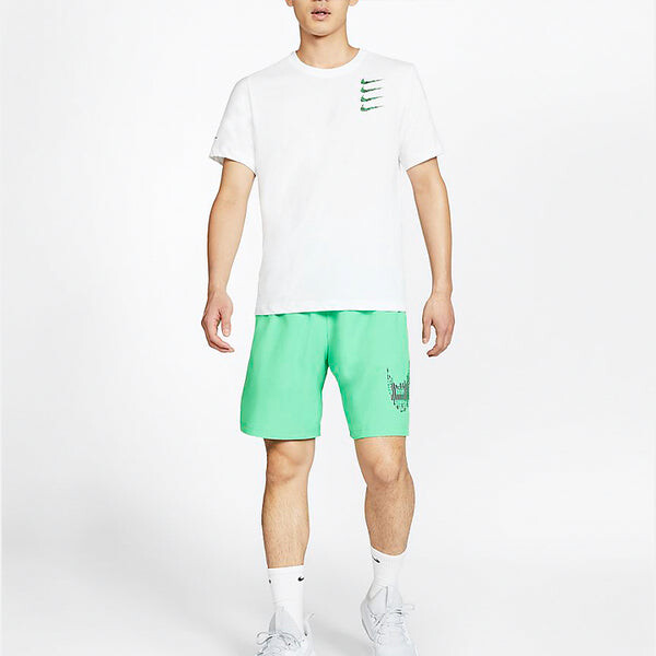 Футболка dri fit с круглым вырезом и коротким рукавом Nike, белый — фото 3