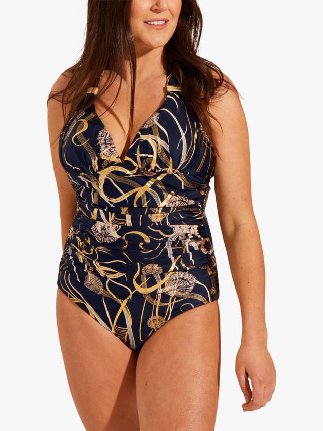 

Купальник Laguna Foil с длинным лифом-халтер Seaspray, Dark Blue