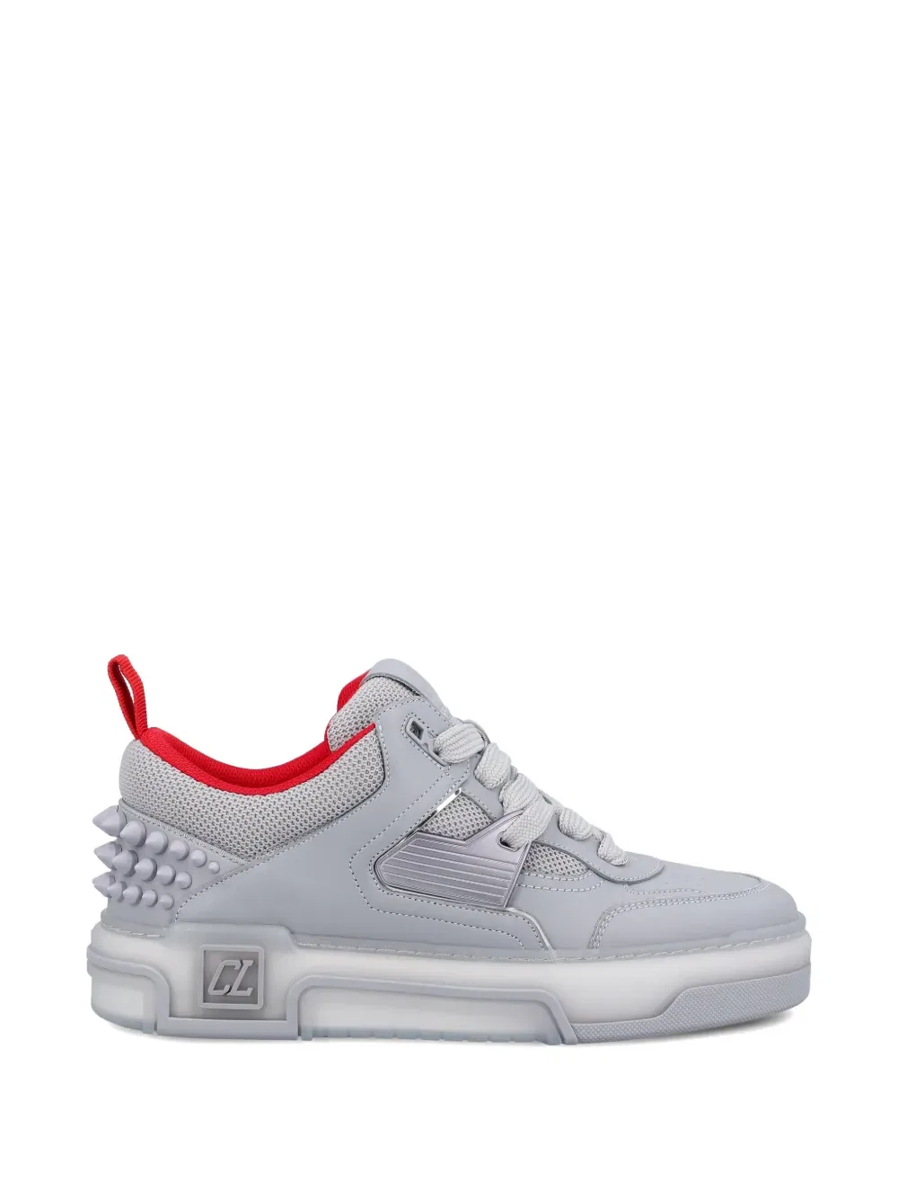 Кроссовки с декоративными заклепками Christian Louboutin, серый