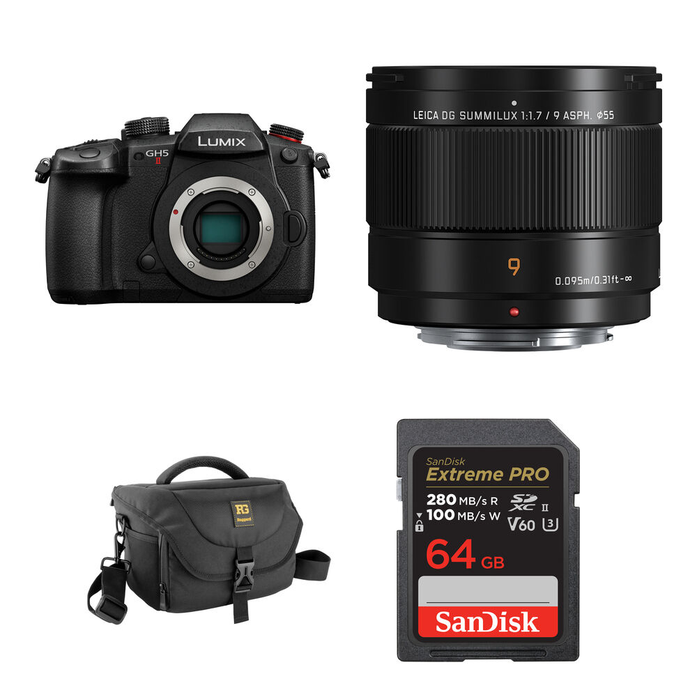 

Беззеркальная камера Panasonic Lumix GH5 II Mirrorless Camera with 9mm f/1.7 Lens and