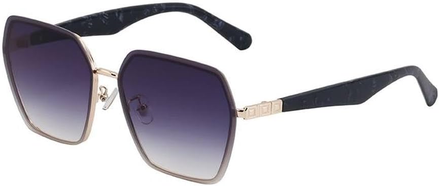 

Крупные безободковые многоугольные солнцезащитные очки для женщин, роскошные модные солнцезащитные очки неправильной формы для женщин, без оправы, защита от УФ-излучения UV400 generic, C2golddoublegray