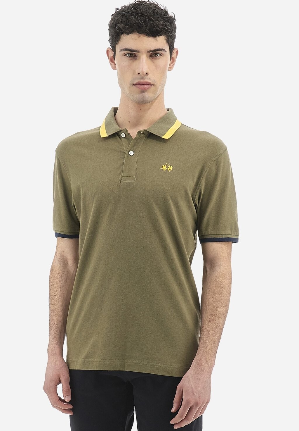 

Поло SHORT-SLEEVED POLO SHIRT La Martina, зеленый