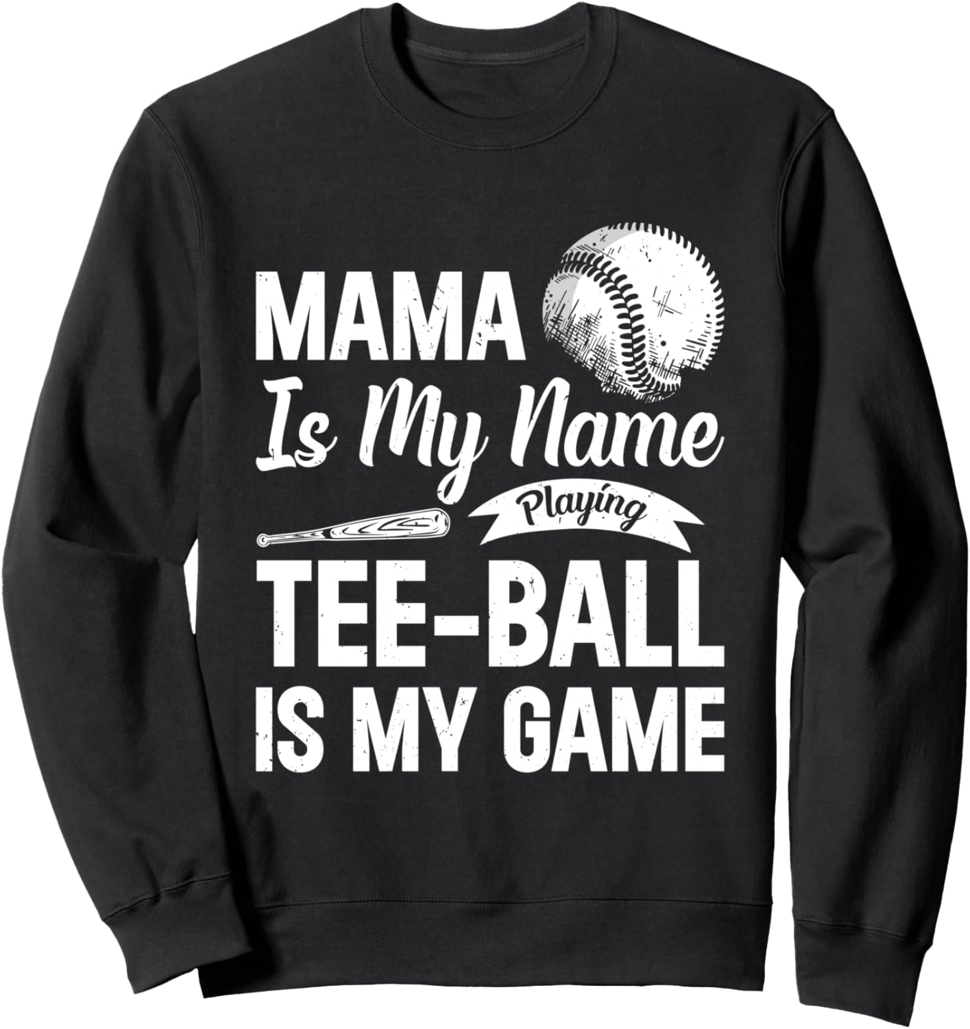 

«Мама - мое имя, игра в тибол - моя игра» - толстовка «Teball Mama» Tee-Ball Player Mama Teeball, черный
