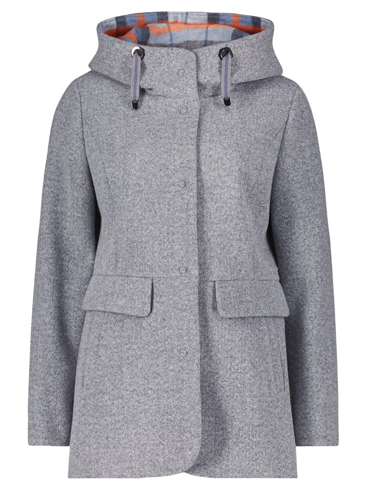 

Куртка из шерсти AMBER & JUNE miKapuze, цвет grey melange