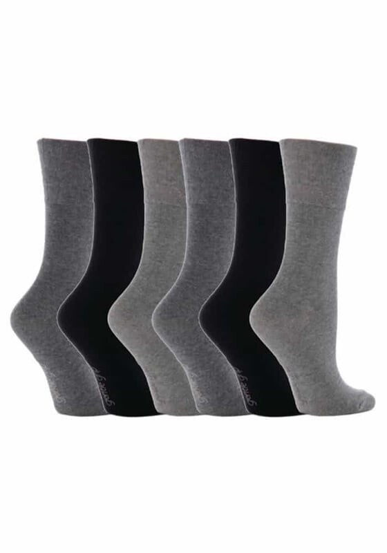 

6 пар женских неэластичных носков gg12 Gentle Grip, серый