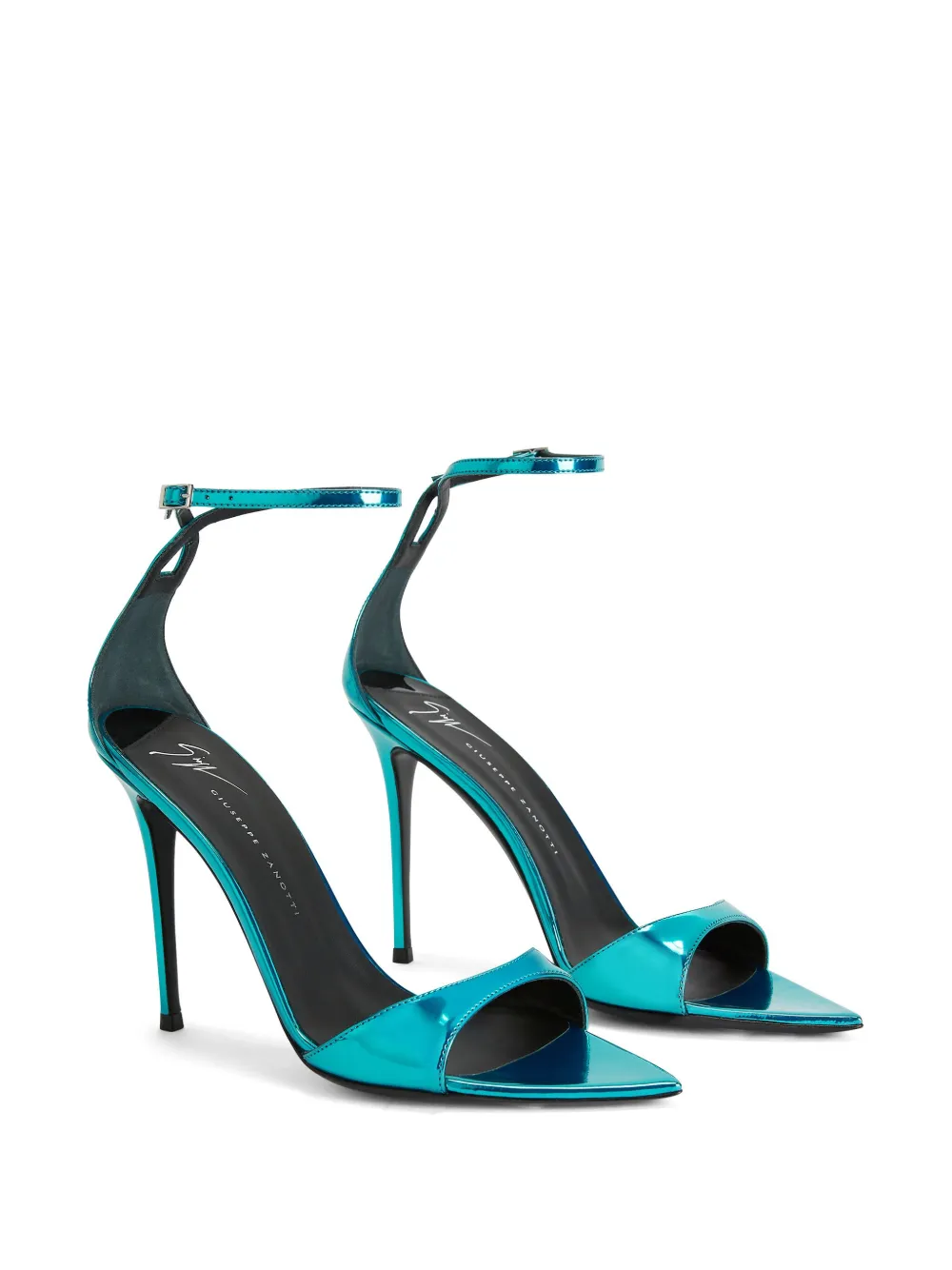 Босоножки Intriigo 105 с ремешком на щиколотке Giuseppe Zanotti, синий — фото 2
