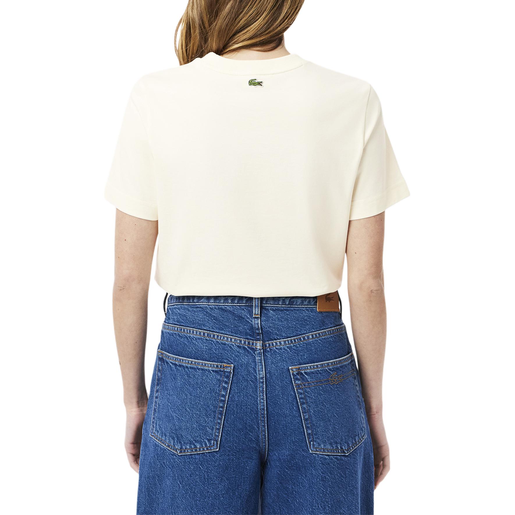Футболка LACOSTE с принтом, бежевая — фото 4