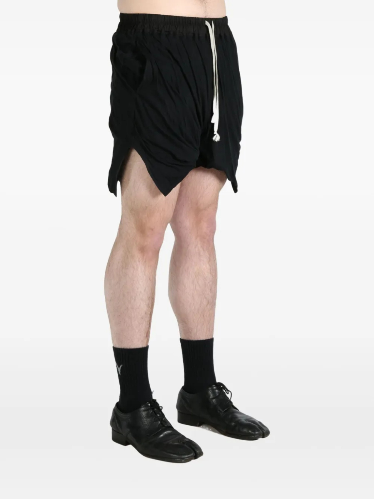 Хлопковые шорты Рика Оуэнса Rick Owens, черный — фото 3