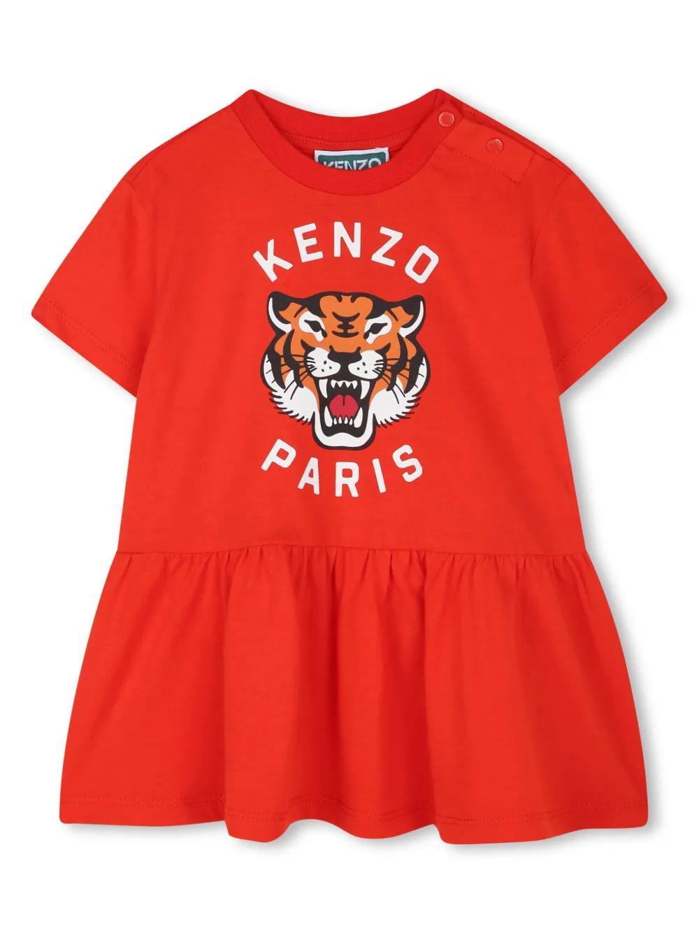 

Платье с принтом Tiger Kenzo Kids, красный