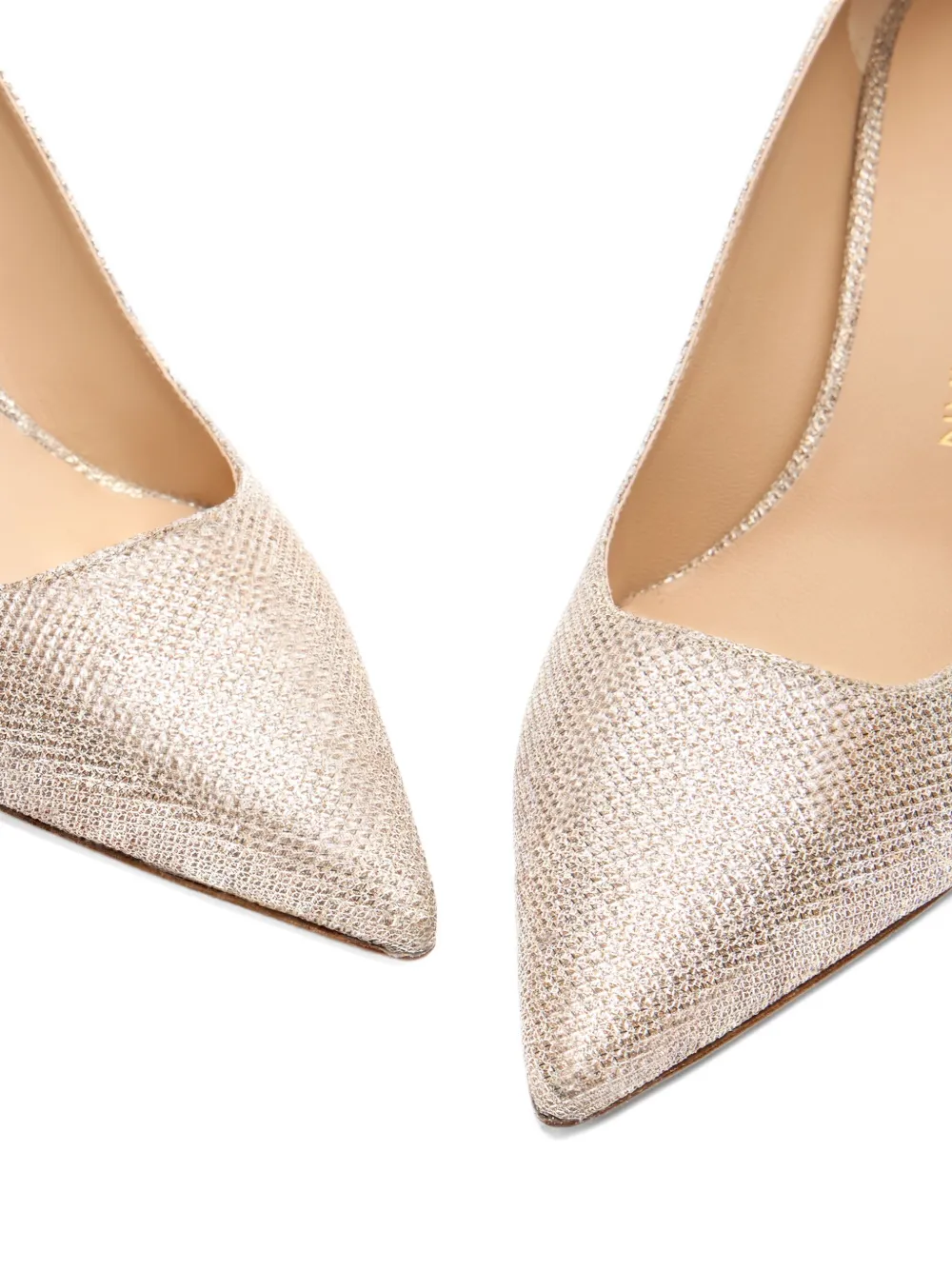 Туфли Stuart Power 75 с заостренным носком и блестками Stuart Weitzman, нейтральный — фото 4