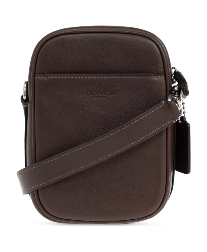 

Кожаная сумка через плечо Coach, коричневый