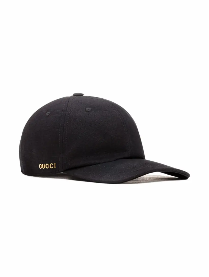 

Хлопковая кепка с логотипом Gucci, черный