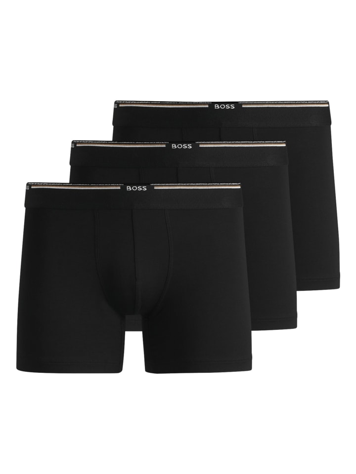 

BOSS Набор из 3 бамбуковых боксеров черного цвета