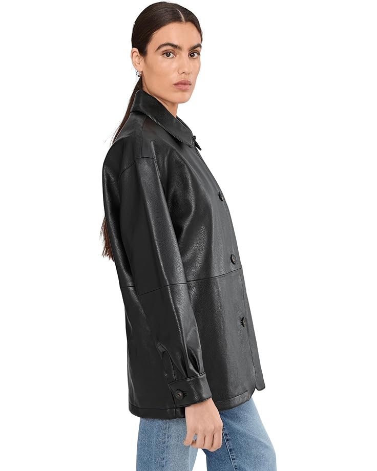 Женский блейзер Levi's из искусственной кожи, Black/Blk — фото 3