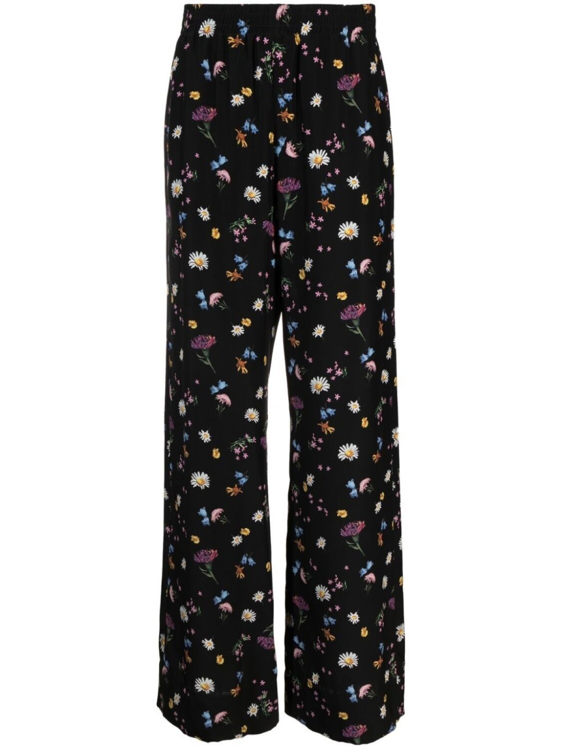 

Stella McCartney шелковые брюки с цветочным принтом, черный