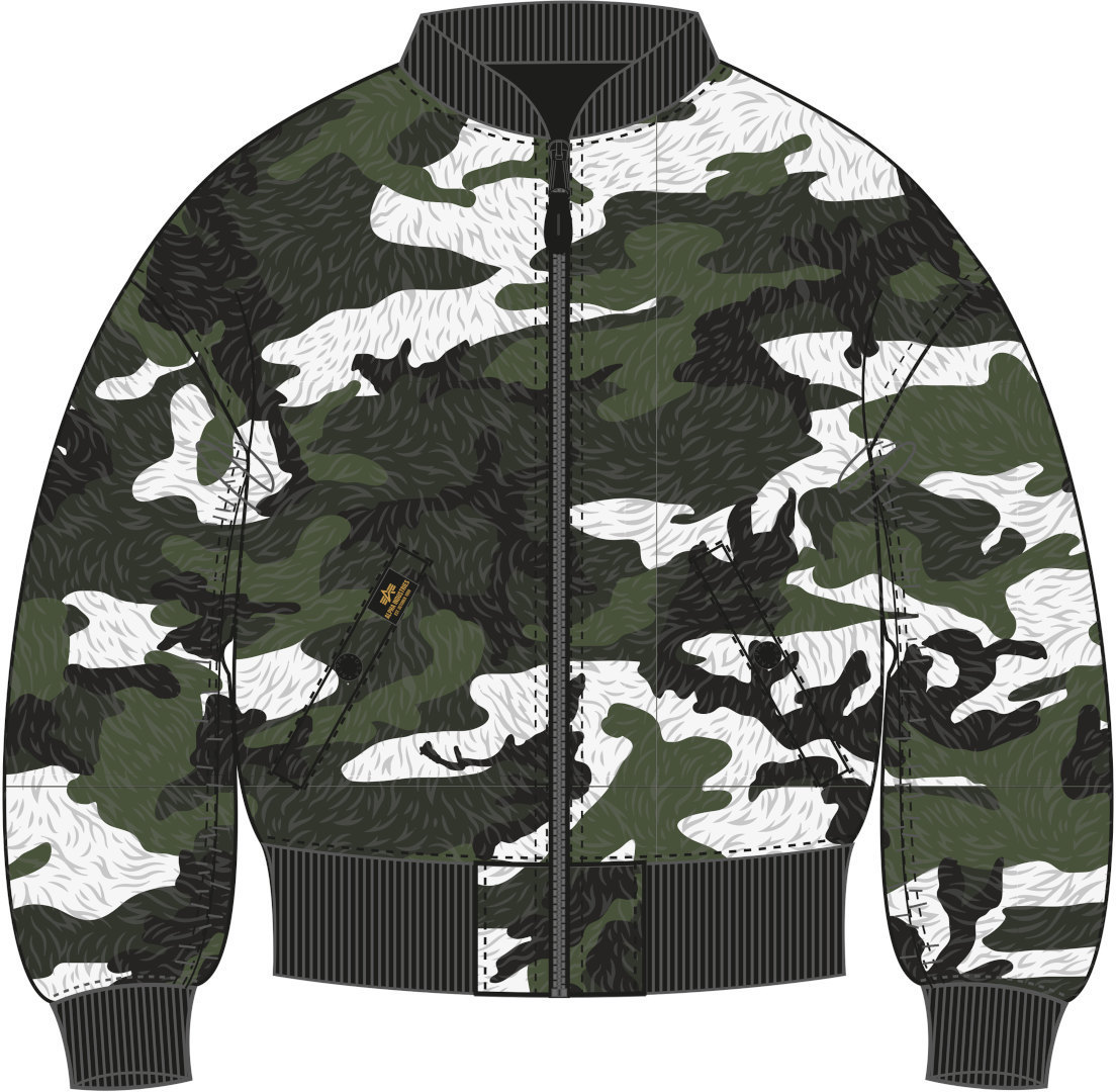 

Куртка Alpha Industries MA-1 OS Rev.Fur Ladies Jacket, черный/камуфляж