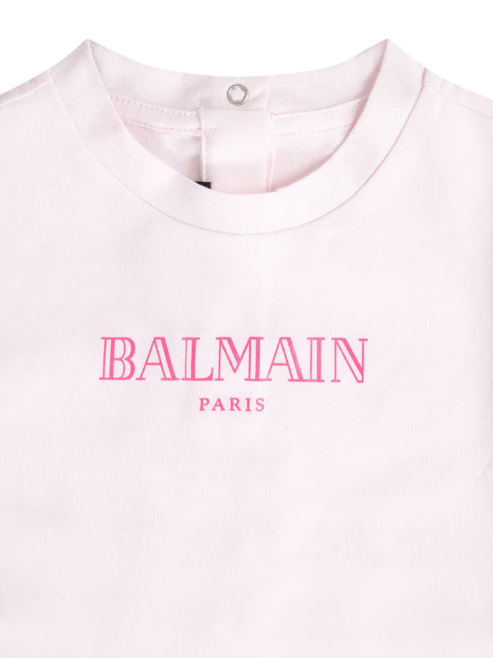 Футболка из органического хлопка Balmain Kids, розовый — фото 3