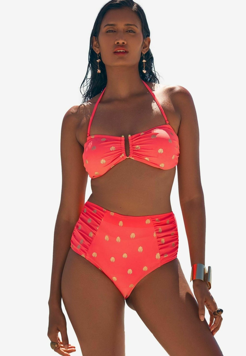 

Плавки бикини LOVE & ROSES TRIM BIKINI TOP BANDEAU, розовый