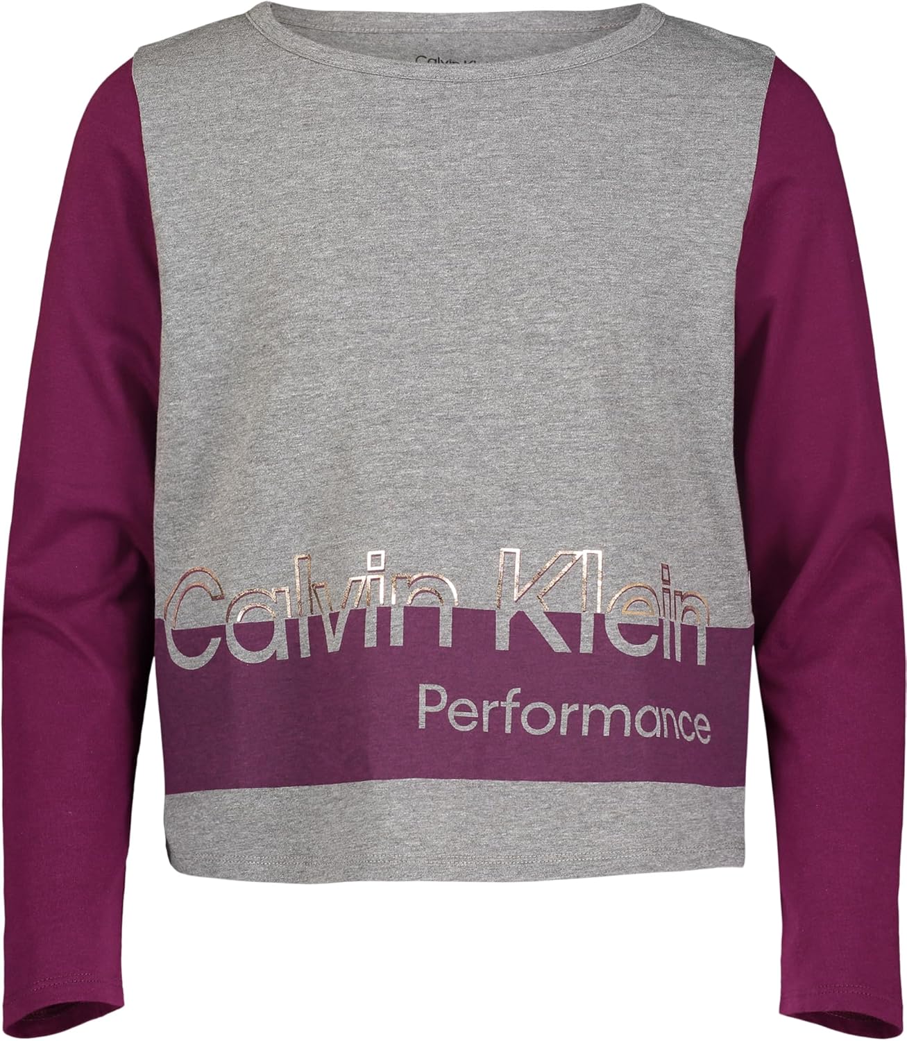 

Спортивная футболка Calvin Klein для девочек с длинным рукавом, Grey Barred, Серый, Спортивная футболка Calvin Klein для девочек с длинным рукавом, Grey Barred