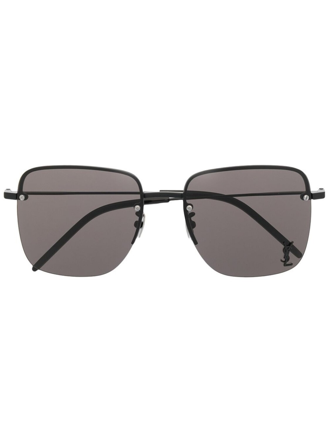 

Saint Laurent Eyewear солнцезащитные очки SL312M в квадратной оправе с монограммой, черный