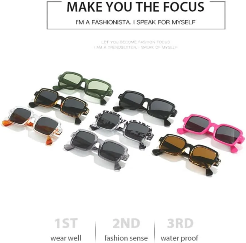 

Маленькие квадратные солнцезащитные очки для мужчин и женщин, дорожные солнцезащитные очки в винтажном ретро-стиле с защитой от УФ-излучения UV400 MTZJH, Black