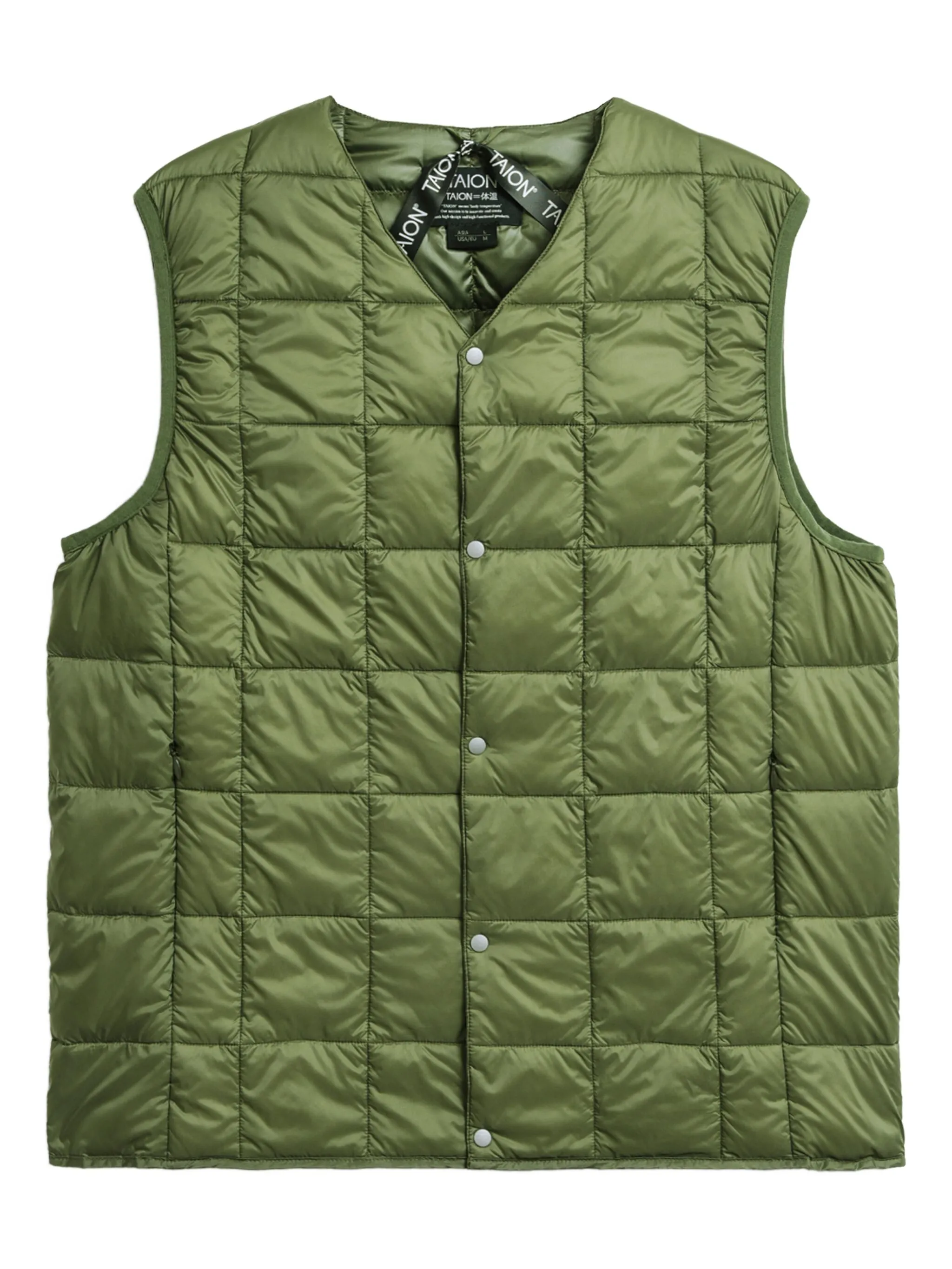 

Дутый жилет с V-образным вырезом Taion, зеленый