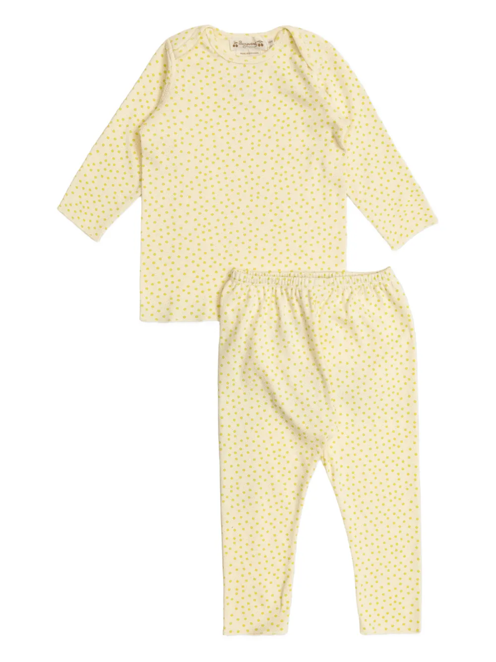 

Комплект с брюками в горошек Bonpoint, желтый