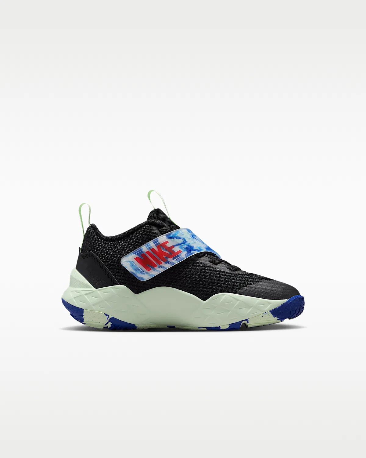 Детские кроссовки Nike Team Hustle D 12, Black/Game Royal/Volt Tint/Bright Crimson — фото 3